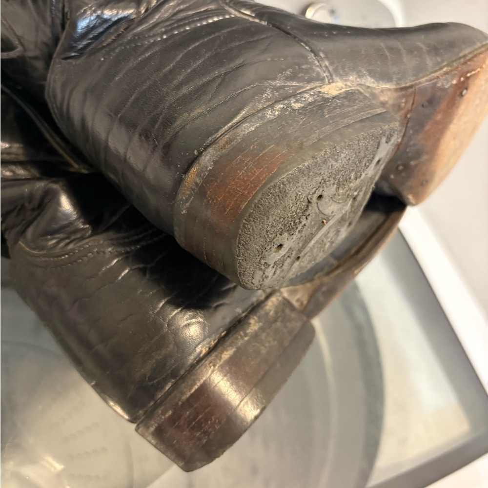 Tony Lama Black Bullhide 2205 Western Boots - Picture 12 of 14